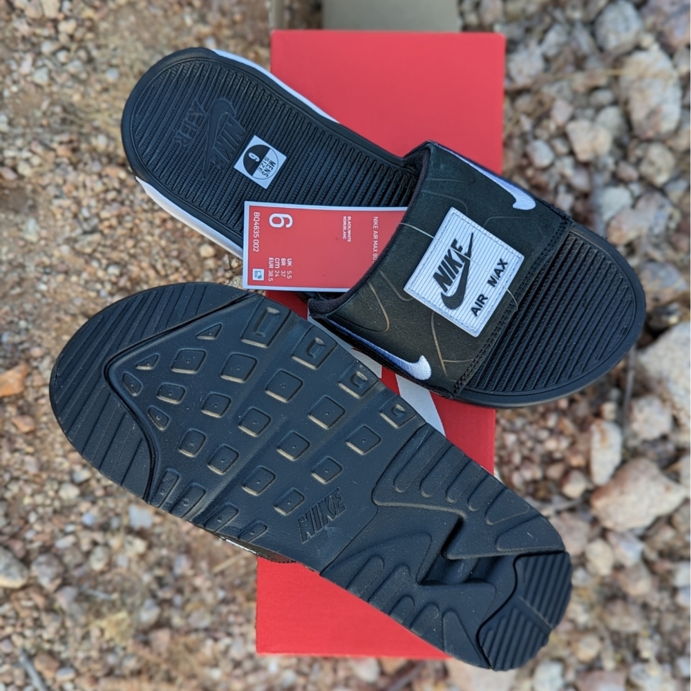 Nike Air Max 90 slides slide brand NEW box NWT BQ4635 002 flip flops sandals